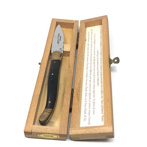 484 - Boxed french oyster & shellfish knife hand crafted by patrick taillandier number 1334