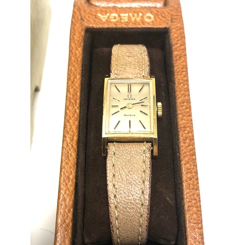 459 - Boxed ladies  Vintage omega  wristwatch the watch is ticking