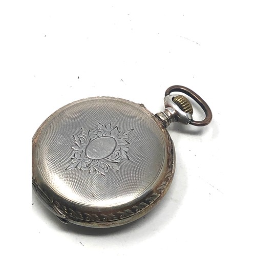 443 - antique 800 silver cased pocket watch the watch is ticking