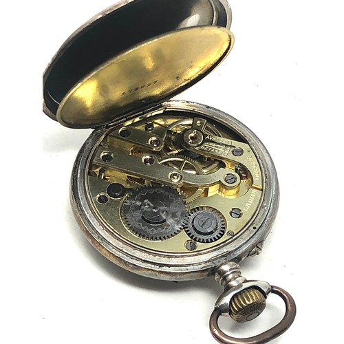 443 - antique 800 silver cased pocket watch the watch is ticking