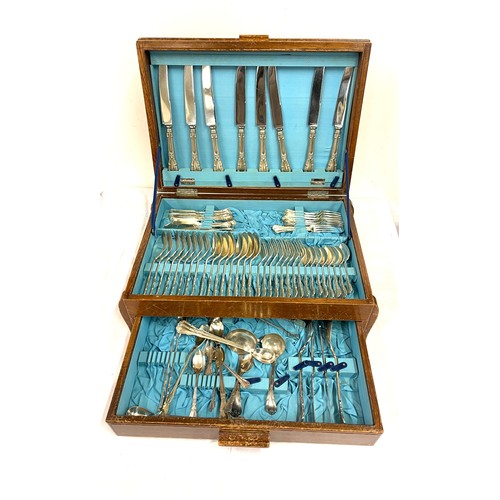 328 - Cased stainless steel canteen of cutlery