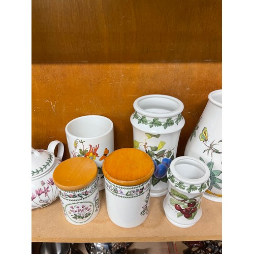 108 - A selection of Port meirion pottery, vases, tea pot, storage jars etc