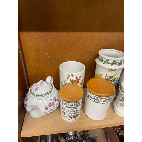 108 - A selection of Port meirion pottery, vases, tea pot, storage jars etc