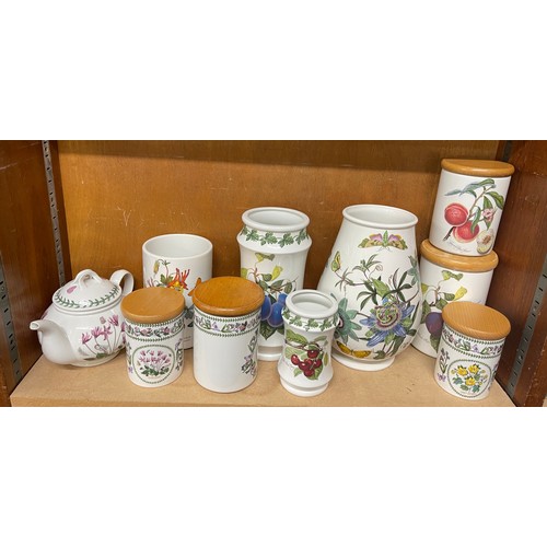 108 - A selection of Port meirion pottery, vases, tea pot, storage jars etc