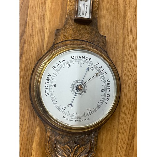 322 - Carved Wall hanging barometer