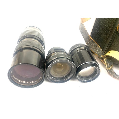 175 - Selection of camera lenses some cased to include Takumar Formula 5 Gold Crown Macro Zoom, Prinzflex ... 