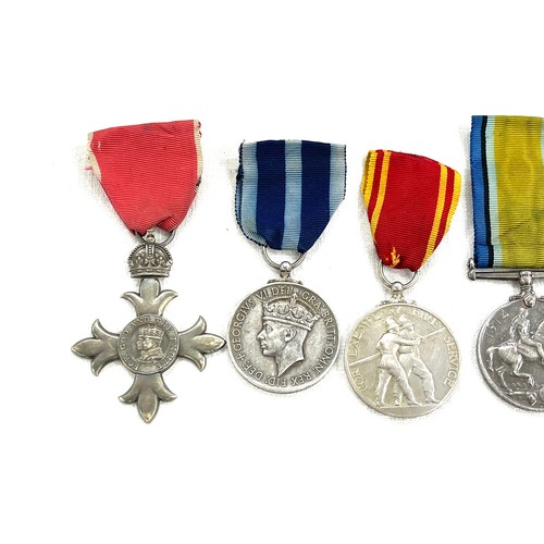 460 - Rare medal group O.B.E KPM fire brigade medal to Thomas Patrick O.B.E chief of Leicestershire & Rutl... 