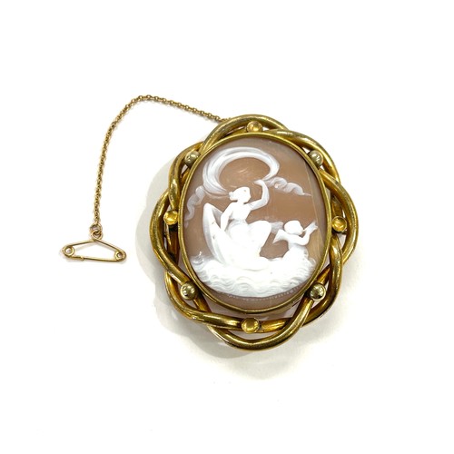 459 - Antique victorian cameo, measures approx 5.5cm by 4.7cm