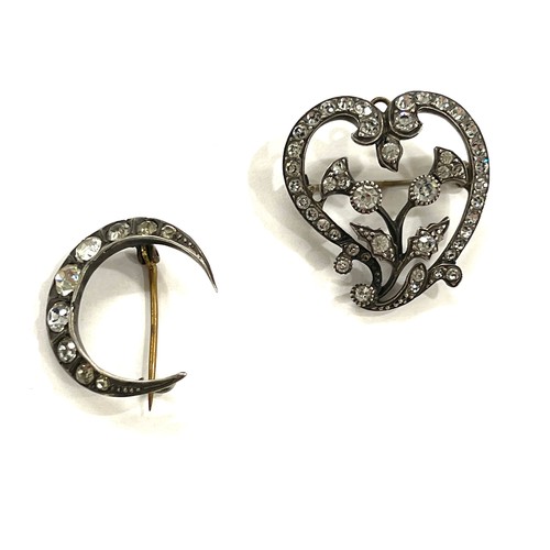 458 - Two antique silver past brooches