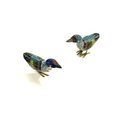 474 - Two Chinese Cloisonne enamel birds