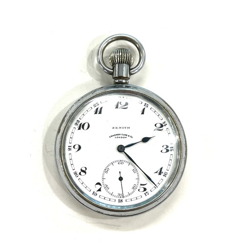 462 - Zenith vintage pocket watch, winds up and ticks