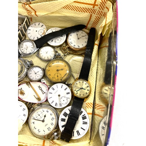 527 - Smith Empire pocket watch plus other pocket watches and movements, Sekonda wrist watch etc for spare... 