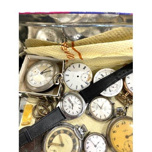 527 - Smith Empire pocket watch plus other pocket watches and movements, Sekonda wrist watch etc for spare... 