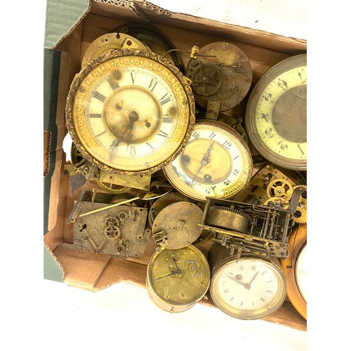 355 - Selection of vintage clock faces and parts