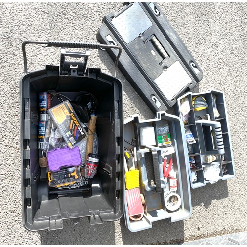 195 - A large ZAG tool box with contents to include- sockets, hammers, pilers, tape measures etc