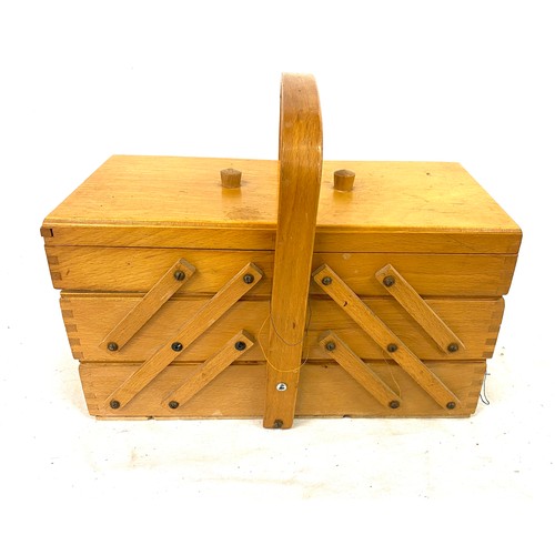 127 - Vintage sewing box and contents