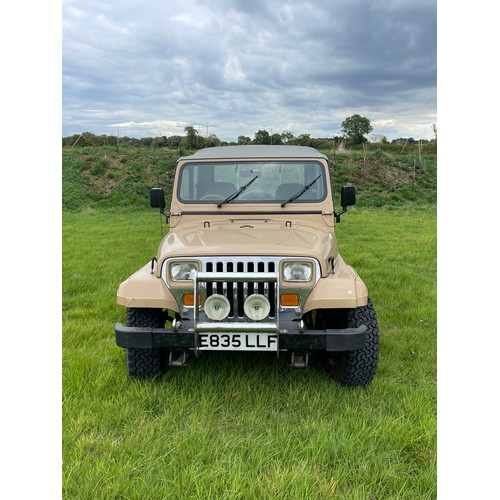 99a - 1989 Chrysler Jeep Wrangler Sahara edition, soft top, petrol 4.2 litre, approximate mileage 30,000, ... 