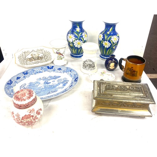 277 - Selection of assorted pottery includes masons, Spode, Royal Brindwell etc