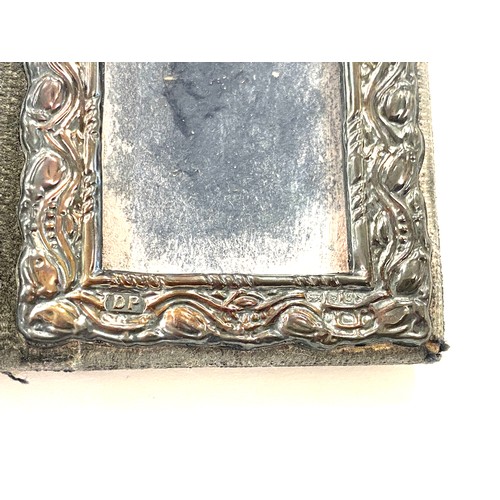 491 - Hallmarked silver cigarette case and a small silver double photo frame, total weight of cigarette ca... 