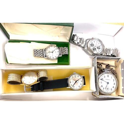 467 - Selection of gents wrist wathes includes jaquet toroz watch, ascot wrist watch, Liga, ingersol pocke... 