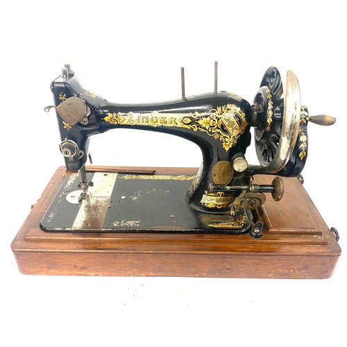 235 - Vintage cased singer sewing machine p3247