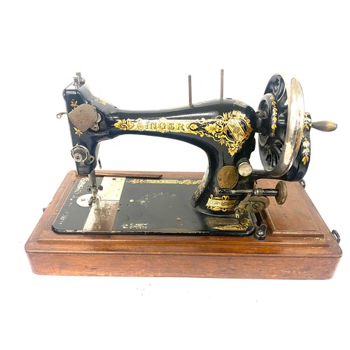 235 - Vintage cased singer sewing machine p3247