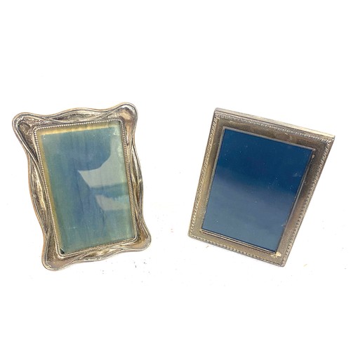 449 - Two small hallmarked silver picture frames largest measures approx 6.5 inches by 4.5 inches