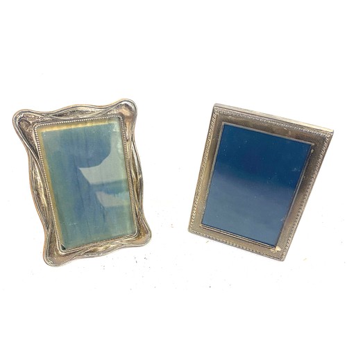 449 - Two small hallmarked silver picture frames largest measures approx 6.5 inches by 4.5 inches