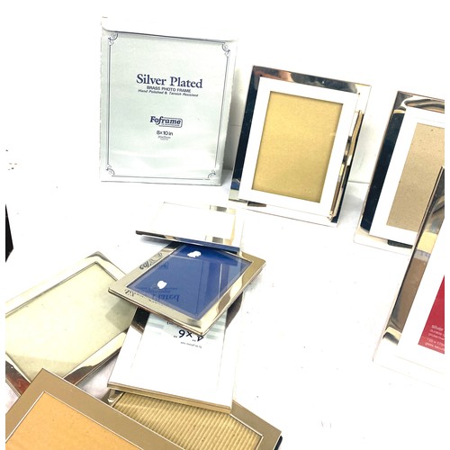 236 - Large selection of silver plated picture frames