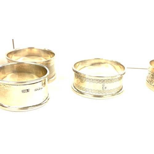 444 - Selection of 6 silver hallmarked napkin rings