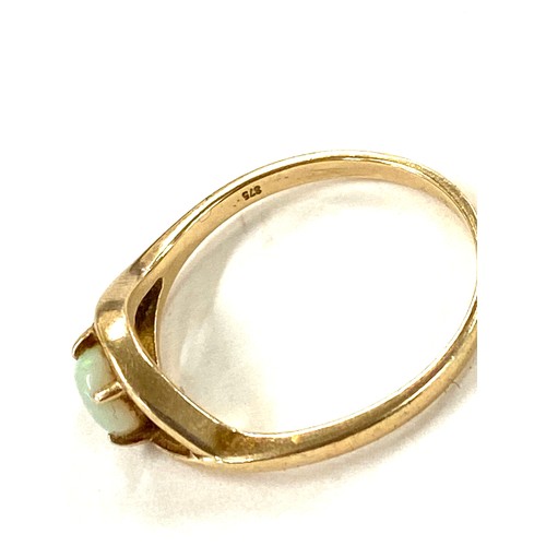 452 - Vintage 9ct gold opal and diamond ring marked 375, weight approx 1.7 grams  uk ring size N