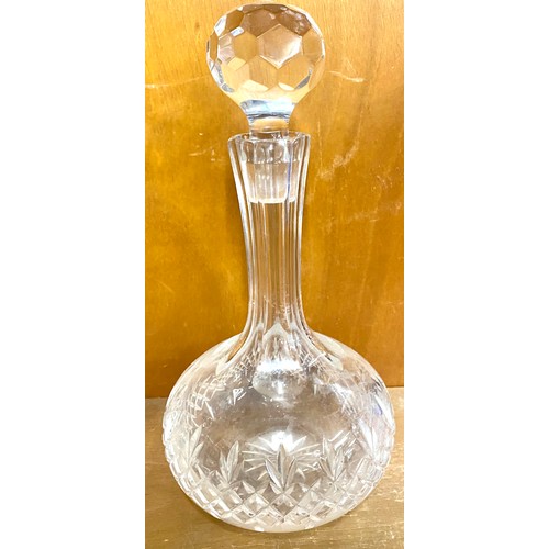 4 - 2 Vintage cut glass decanters, with stoppers