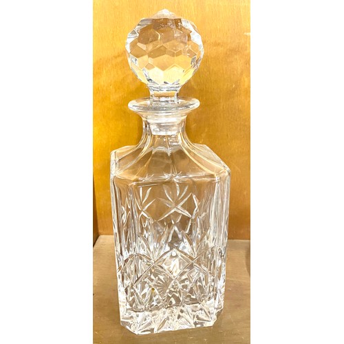 4 - 2 Vintage cut glass decanters, with stoppers