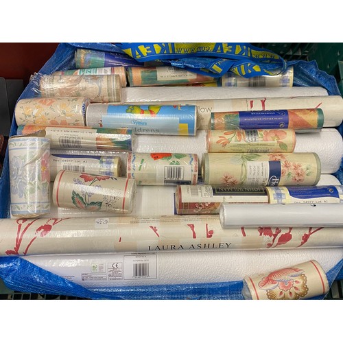 225 - Large selection of assorted wallpaper includes Laura Ashley etc