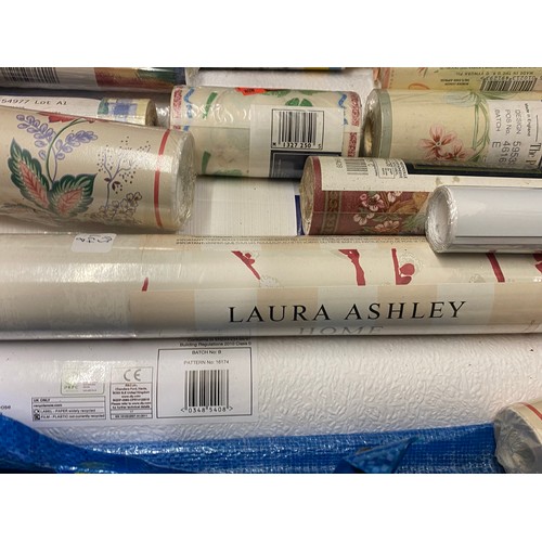 225 - Large selection of assorted wallpaper includes Laura Ashley etc