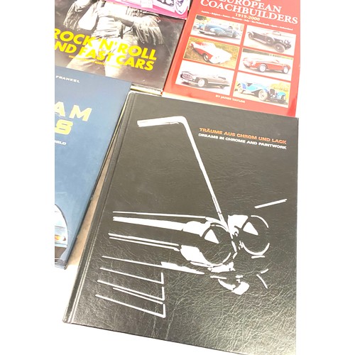 217 - Selection hard back automobile / car books includes Rock and roll and fast cars, Stirling moss scrap... 