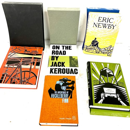 67 - Selection of 5 Hardback books from the  Folio Society, to include On the road by Jack Kerouac book, ... 