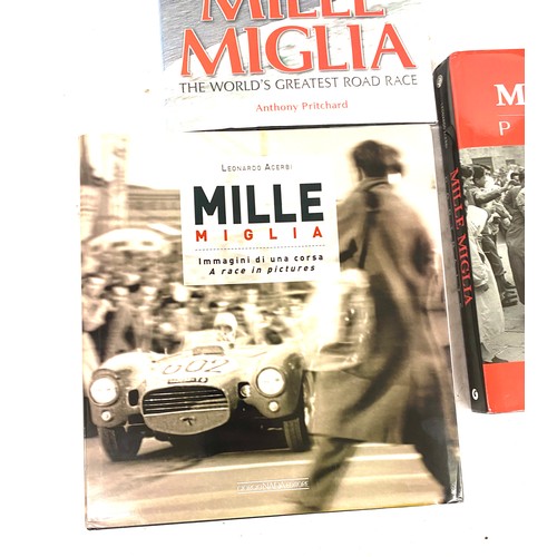 180 - Selection of 3 Hard back car books includes Mille Miglia the worlds greatest road race, Portraits an... 