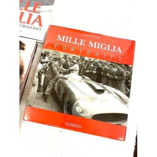 180 - Selection of 3 Hard back car books includes Mille Miglia the worlds greatest road race, Portraits an... 