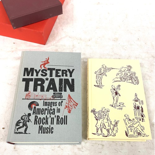 46 - 2 Hardback The Folio society books includes Grell Marcus Mystery Train, The plums of P.G Wodehouse