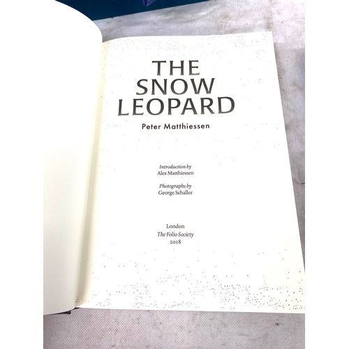 41 - 2 Hardback books from The Folio society includes The snow leopard Peter Matthiessen and The Wit of O... 