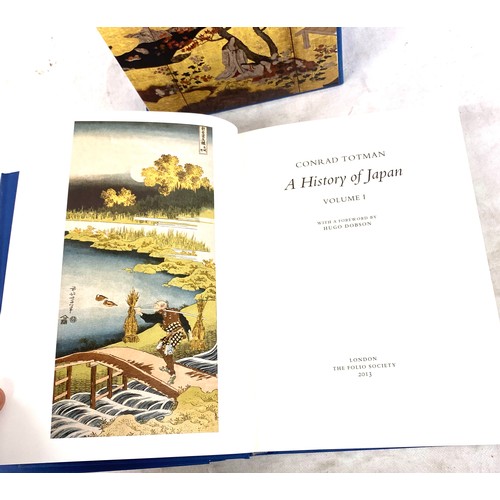 49 - Folio Society books: A History Of Japan, Conrad Totman. 2 Volumes Box Set 2013 Over all good conditi... 