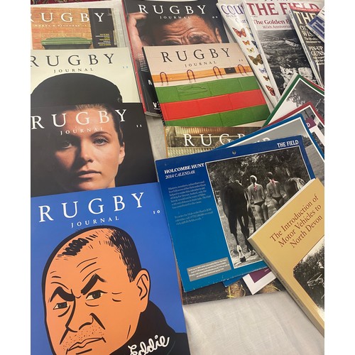 166 - Large selection of assorted magazines includes Rugby magazines etc