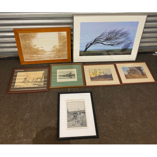 169 - Large selection of framed prints