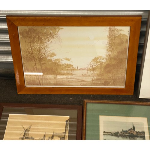 169 - Large selection of framed prints