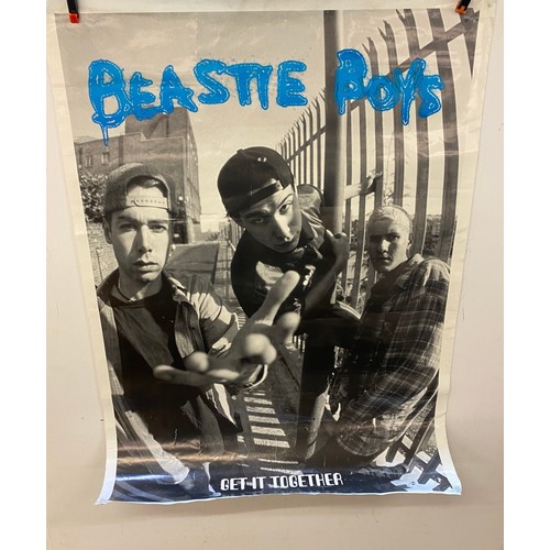 213 - 2 Rock posters beastie boys and pearl jam, signed 34 inches by 26 inches, over all good condition