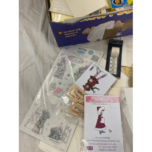 241 - Card making accessories includes card, paper, deco cards etc