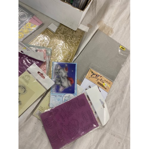 240 - Selection of card making items includes stickers, paper etc