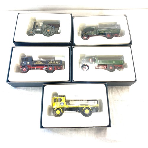 429 - 5 Boxed Corgi Vintage Glory Foden steam wagon, Fowler B6, foden dropside wagon, Sentinel dg4 steam w... 