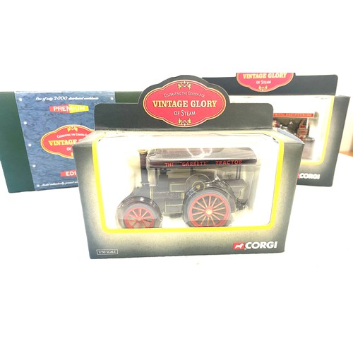 431 - 3 Brand new in boxes corgi Vintage glory tractors includes 80105 and 80301 with a Corgi wagon cc2020... 